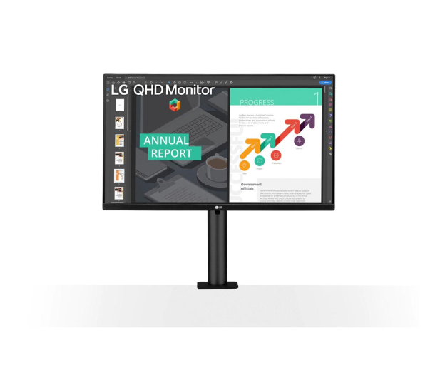 LG 27'' 27QN880-B Ergo IPS WQHD USB-C - 574287 - zdjęcie 2